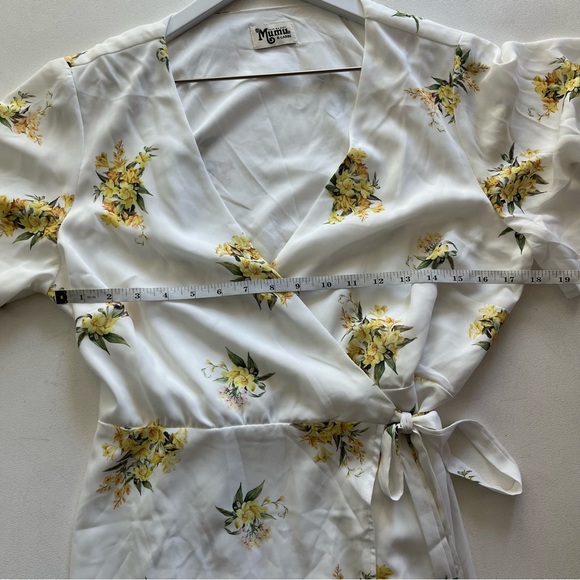 SHOW ME YOUR MUMU Andrea Wrap Dress in Sunny Side Yellow Floral Print - Picture 8 of 10